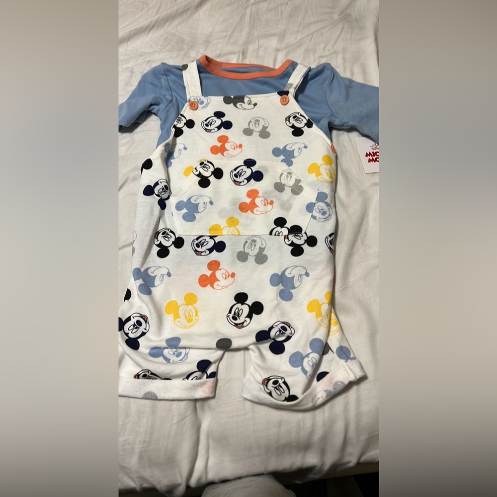 Disney Mickey Mouse shortall outfit